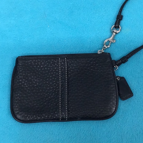 Coach Black Leather Small Wristlet - Picture 4 of 5